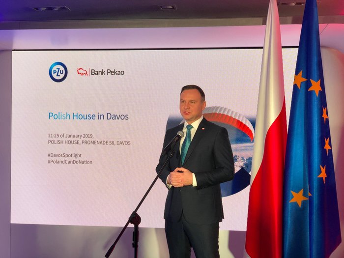 Davos: Prezydent otworzył Dom Polski Pekao i PZU