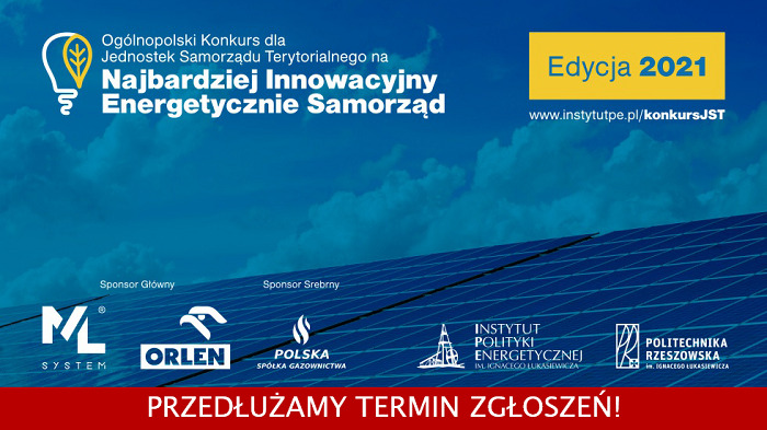 Termin zgłoszeń do Ogólnopolskiego Konkursu na Najbardziej Innowacyjny Energetycznie Samorząd został przedłużony!!! 