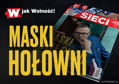 „Sieci” o maskach Szymona Hołowni