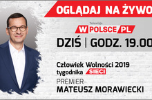 Premier Morawiecki odbiera nagrodę „Sieci”