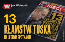 „Sieci”: 13 kłamstw Tuska na jednym spotkaniu